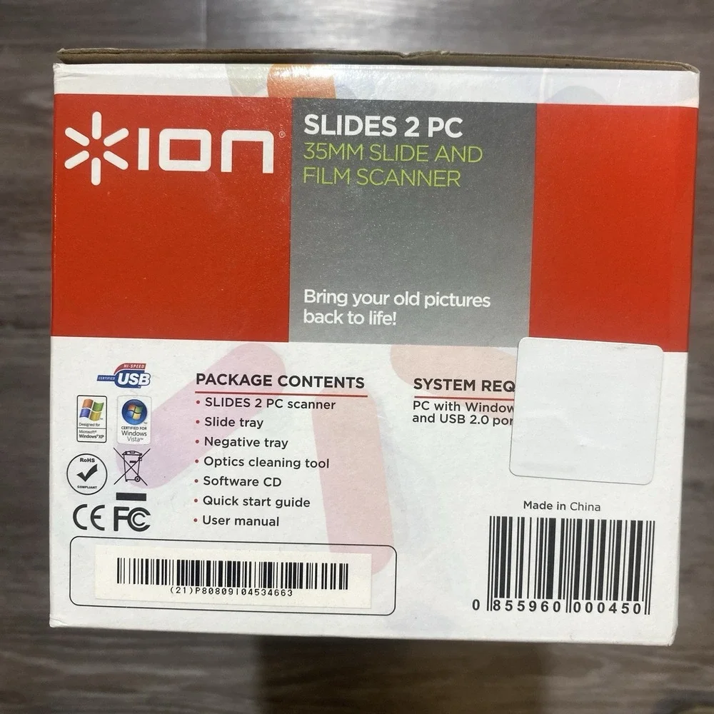 ION Slides 2 PC 35mm Slide and‎ Film Scanner New In Box